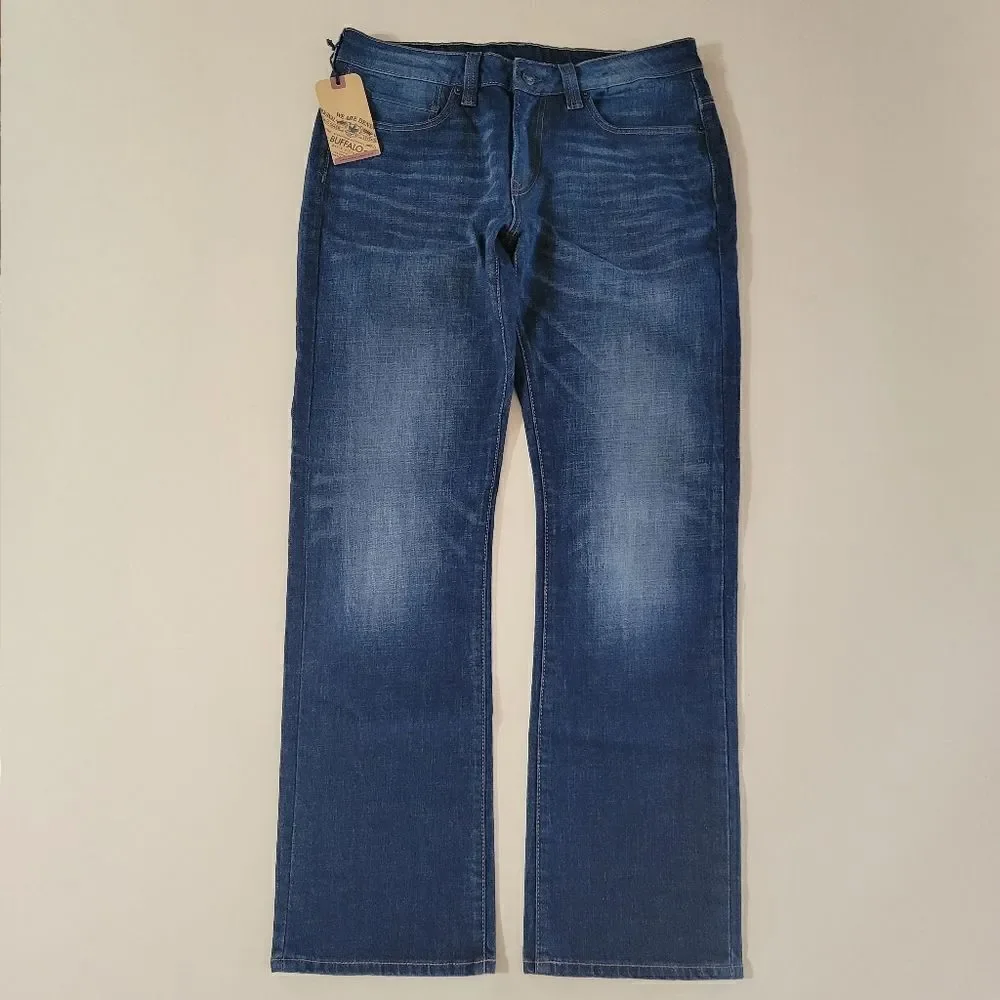 Buffalo David Bitton Men's Dark Blue Relaxed Straight Driven Jeans